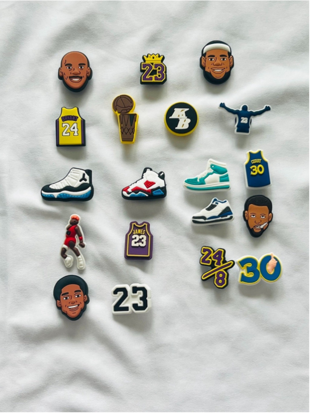 Basketball Croc Charms Lot Jordan Kobe LeBron Curry Sneaker Jibbitz